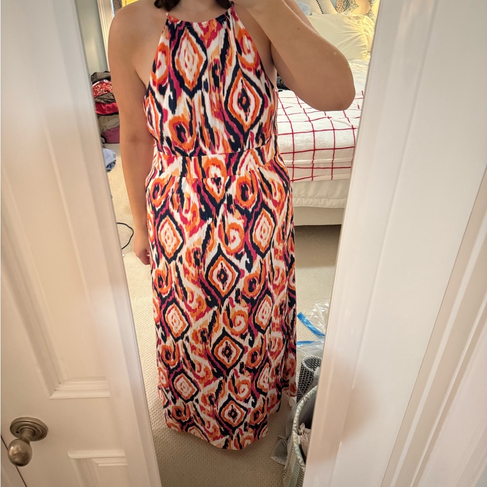 Colorful Geometric Maxi Dress